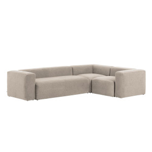 Kave Home 4-zits Hoekbank 'Blok', kleur Beige