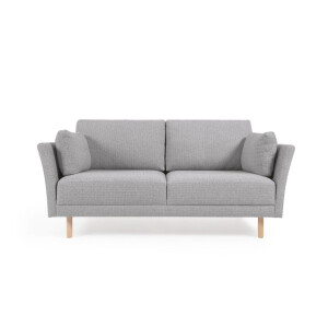 Kave Home 2-zits Bank 'Gilma' Naturel Poot, kleur Lichtgrijs