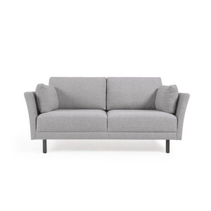 Kave Home 2-zits Bank 'Gilma' Zwarte Poot, kleur Lichtgrijs