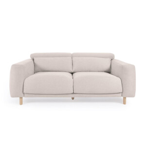 Kave Home 3-zits Bank 'Singa' Chenille, kleur Wit