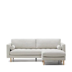 Kave Home 3-zits Loungebank 'Debra' Links/Rechts, Chenille, kleur Beige