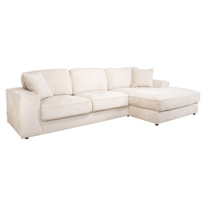 Richmond 2,5-zits Loungebank 'Santos' Rechts, Chenille, kleur Beige