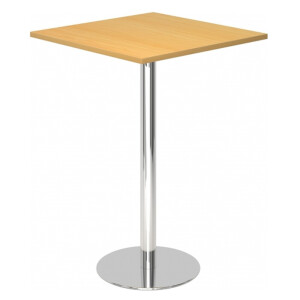 BISTRO H88Q C - Systeem conferentietafel Beuken 80 x 80 Chroom