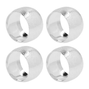QUVIO Servetringen - Set van 4 - Zilver