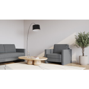 BRUNO slaapstoel 70cm in donkergrijs | praktisch formaat | stevig massief hout & boxspringcomfort