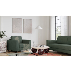 BRUNO slaapstoel 70cm in Aurora Forest groen | praktisch formaat | stevig massief hout & boxspringcomfort