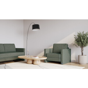BRUNO slaapstoel 70cm in Aurora Forest groen | praktisch formaat | stevig massief hout & boxspringcomfort