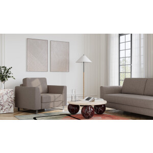 BRUNO slaapstoel 70cm in aurora taupe | praktisch formaat | stevig massief hout & boxspringcomfort