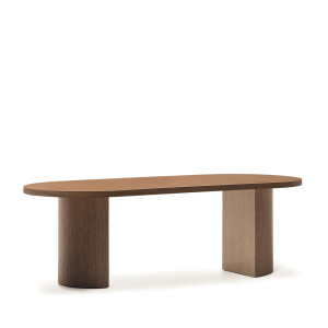 Kave Home Ovale Eettafel 'Nealy' Walnootfineer, 240 x 100cm