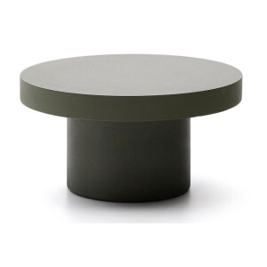 Kave Home Ronde Salontafel 'Aiguablava' Beton, 90cm, kleur Donkergroen