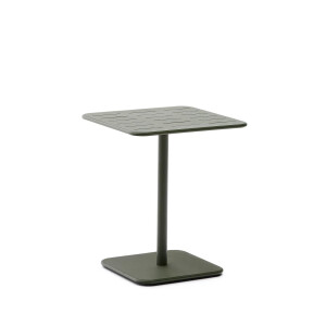 Kave Home Outdoor Bistrotafel 'Brai' Staal, 70 x 70cm, kleur Donkergroen