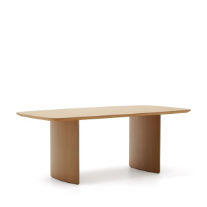 Kave Home Eettafel 'Litto' Deens ovaal, Eiken, 200 x 100cm