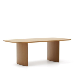 Kave Home Eettafel 'Litto' Deens ovaal, Eiken, 240 x 100cm