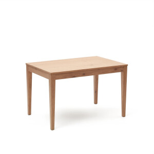 Kave Home Uitschuifbare Eettafel 'Yain' Eiken, 120-180 x 80cm