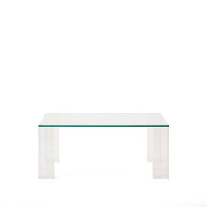 Kave Home Salontafel 'Adularia' Glas, 85 x 85cm, kleur Transparant