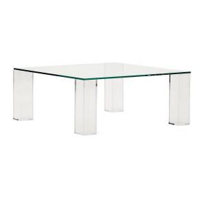 Kave Home Salontafel 'Adularia' Glas, 85 x 85cm, kleur Transparant