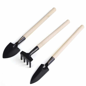 QUVIO Mini tuingereedschap set van 3 - 21,5 x 4 cm