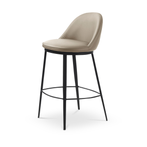 Lou barkruk kunstleer taupe - 68 cm