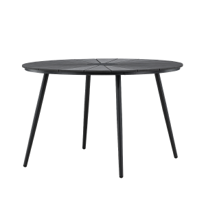 Denzel polywood ronde tuintafel zwart - Ø 120 cm