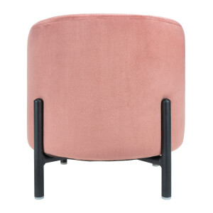 QUVIO Poef - Fluweel - 30 x 31 cm - Roze