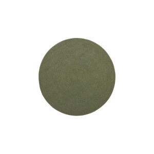 Kave Home Rond Vloerkleed 'Despas' 150cm, kleur Donkergroen