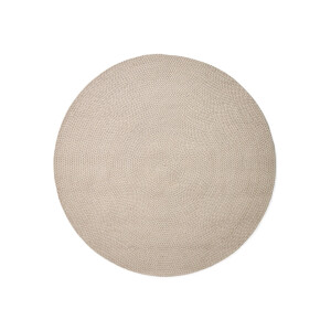 Kave Home Rond Vloerkleed 'Despas' 200cm, kleur Ecru