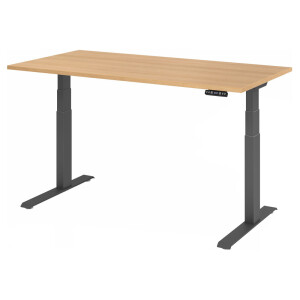XDKB 16 G | Bureau - 160 x 80 Eiken Tafelhoogte I Elektrisch in hoogte verstelbaar