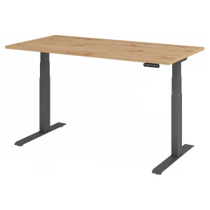 XDKB 16 G | 160x80 | Bureau elektrisch in hoogte verstelbaar - 160 x 80 Knoestige Eiken Tafelhoogte I Elektrisch in hoogte verstelbaar