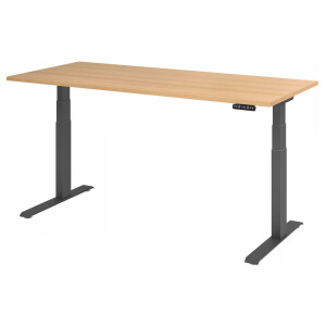 XDKB 19 G | Bureau - 180 x 80 Eiken Tafelhoogte I Elektrisch in hoogte verstelbaar