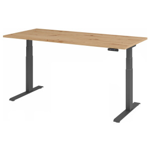 XDKB 19 G | 180x80 | Bureau elektrisch in hoogte verstelbaar. - 180 x 80 Knoestige Eiken Tafelhoogte I Elektrisch in hoogte verstelbaar