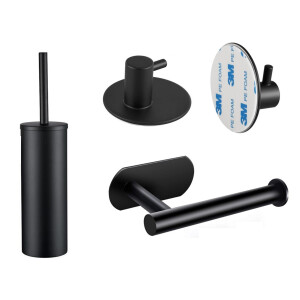 XIVADA Toilet set - Toiletborstel - Wc rolhouder - Handdoekhaken