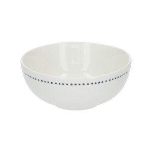 Kom met blauwe stip, organisch, porselein, Ø 12 cm