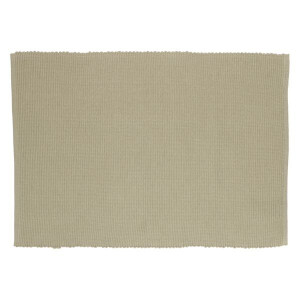 Placemat geribbeld, GOTS bio-katoen, olijfgroen, 35 x 50 cm
