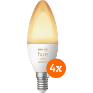 Philips Hue Kaarslamp White Ambiance E14 4-Pack