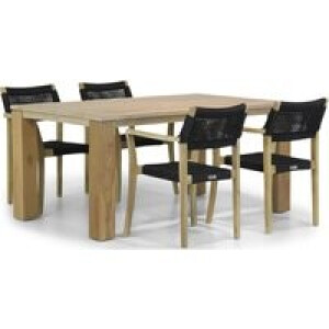 Lifestyle Dallas/Brighton 165 cm dining tuinset 5-delig