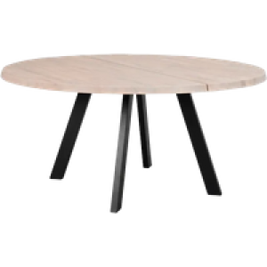 Fred houten eettafel whitewash - Ø160 cm