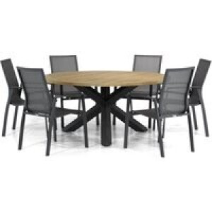 Lifestyle Ultimate/Rockville 160 cm rond dining tuinset 7-delig