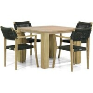 Lifestyle Dallas/Brighton 100 cm dining tuinset 5-delig