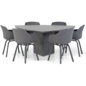Lifestyle Salina/Graniet triangel 170 cm dining tuinset 7-delig