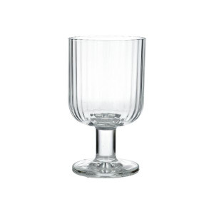 Wijnglas, geribbeld glas, stapelbaar, 270 ml