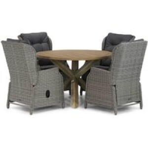 Garden Collections Edingburgh/Sand City 120 cm rond dining tuinset 5-delig