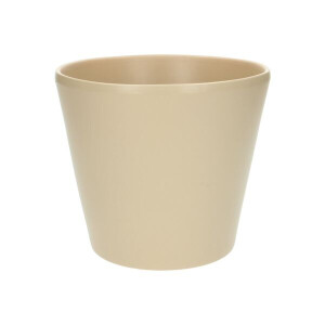 Bloempot 'taps', aardewerk, kiezelgrijs, ø17,5 cm