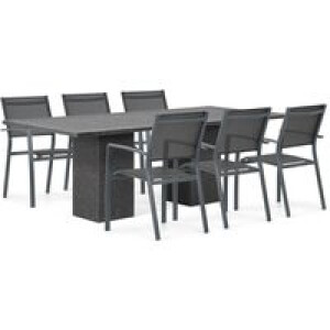 Lifestyle Sella/Graniet 220 cm dining tuinset 7-delig