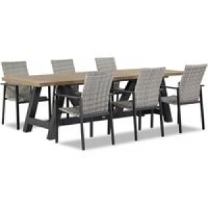 Lifestyle Upton/Trente 260 cm dining tuinset 7-delig stapelbaar