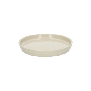 Gebaksbord, steengoed, beige, spikkel, Ø 15 cm