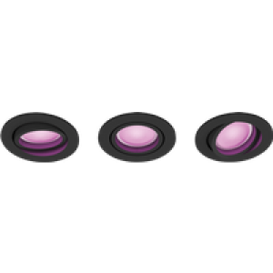Philips Hue Centura inbouwspot White and Color rond Zwart 3-pack