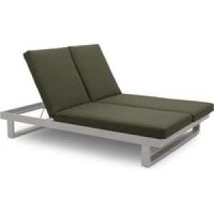Lifestyle Massimo ligbed met kussen wit/moss green