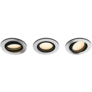 Philips Hue Milliskin inbouwspot White Ambiance - rond - Aluminium - 3-pack
