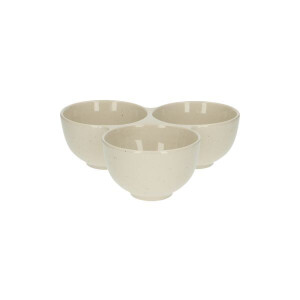 Serveerschaal, steengoed, beige, spikkel, Ø 20,5 cm