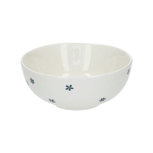 Kom met bloemetjes, organisch, porselein,Ø 12 cm